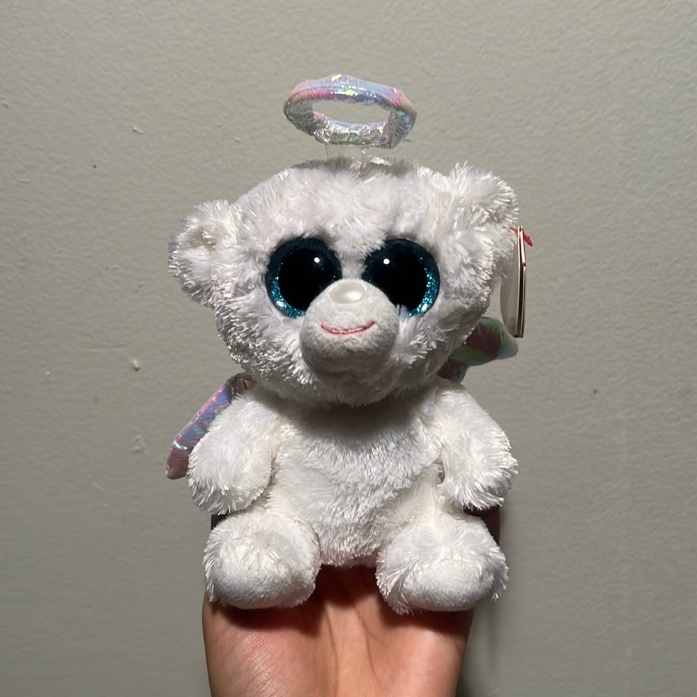 Ty beanie boos white halo name June 19 collectibles stuff animal new white angel